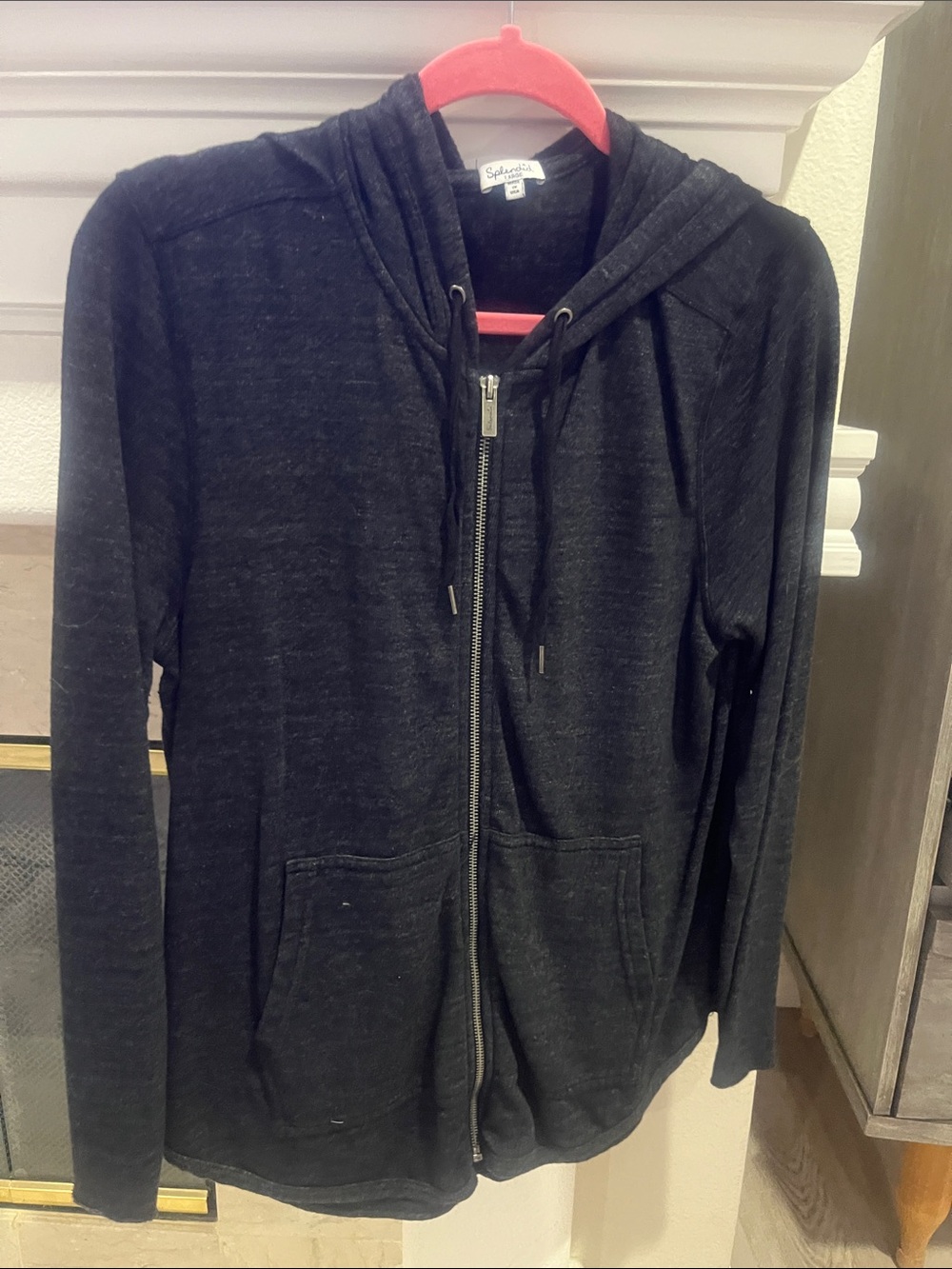 Splendid Charcoal Black Zip Hoodie Jacket